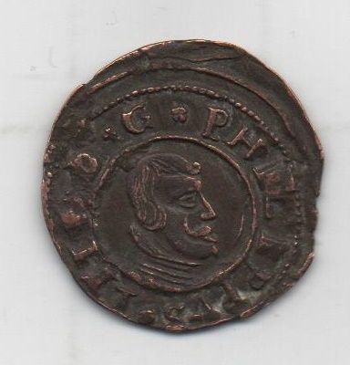 ESPAÑA FELIPE IV DEL AÑO 1663 DE 16 MARAVEDIES